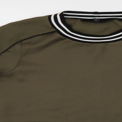 Womens UK Size 8 River Island Green Basic Blouse