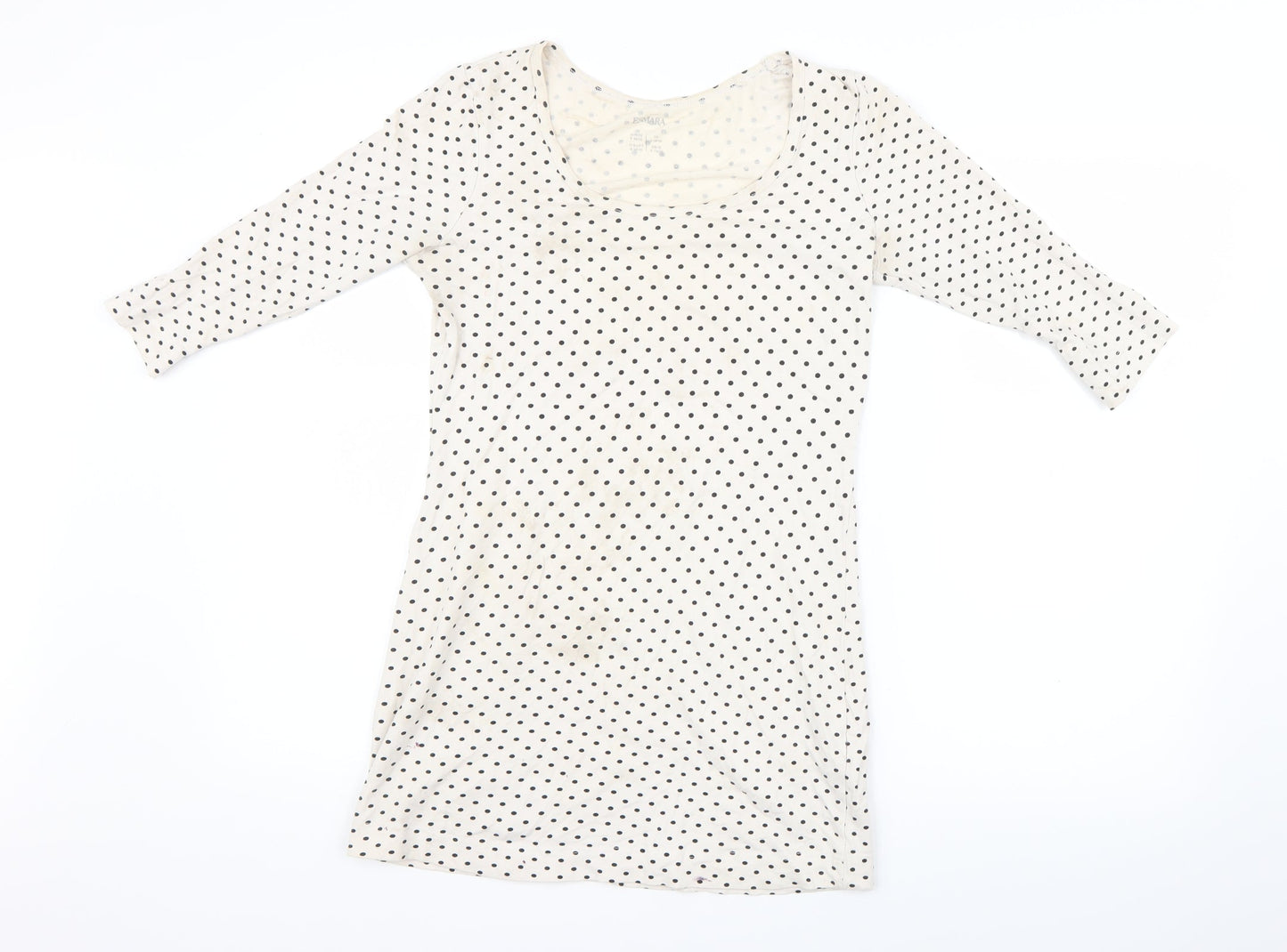 ESMARA Womens White Polka Dot  Mini  Size S