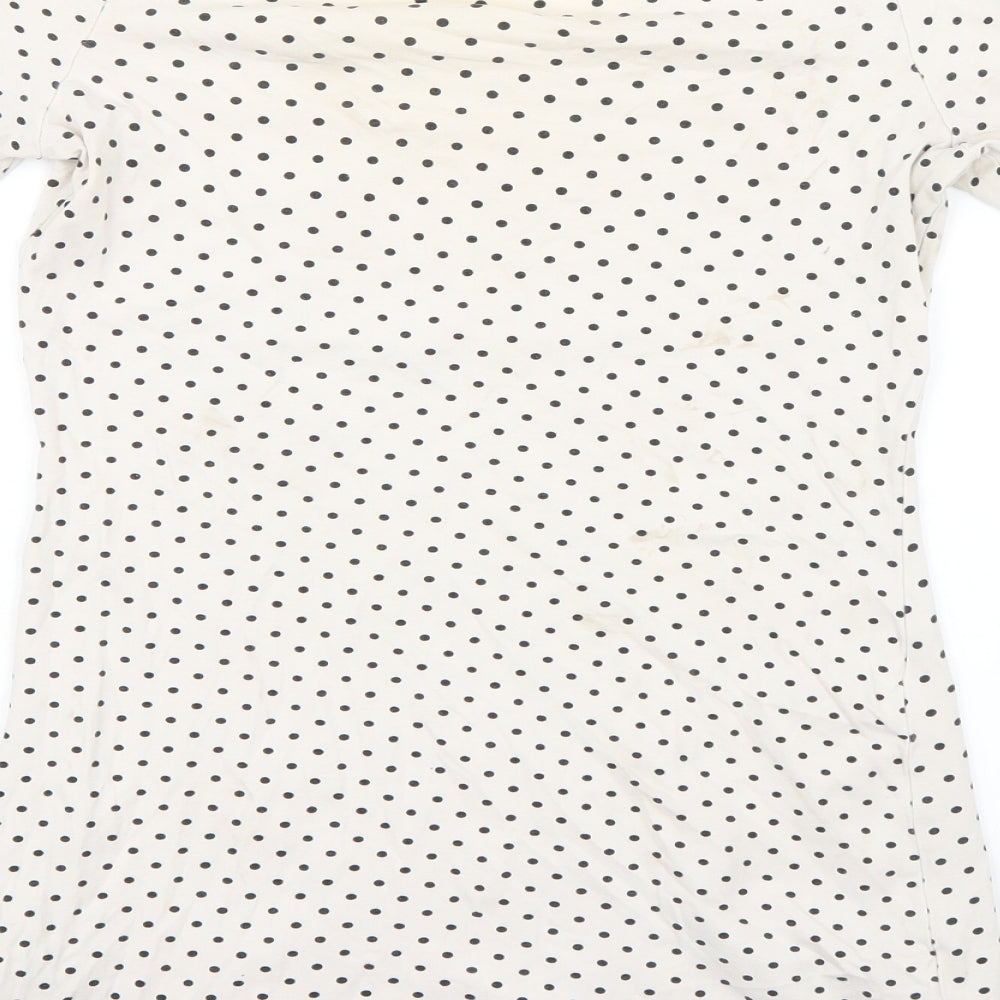 ESMARA Womens White Polka Dot  Mini  Size S