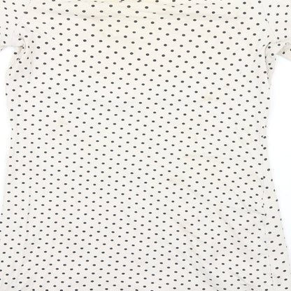 ESMARA Womens White Polka Dot  Mini  Size S