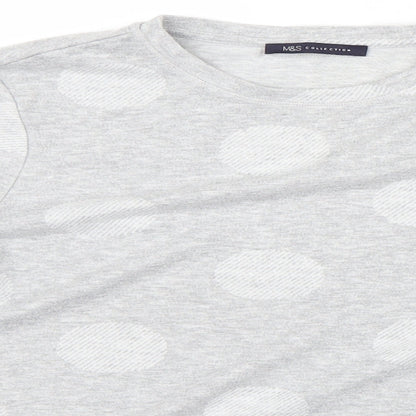 Marks and Spencer Womens Grey Polka Dot  Pullover Jumper Size 10
