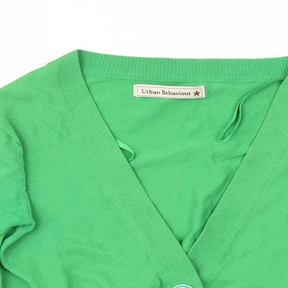 Urban Behavior Womens Green   Cardigan Jumper One Size