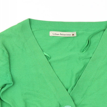 Urban Behavior Womens Green   Cardigan Jumper One Size