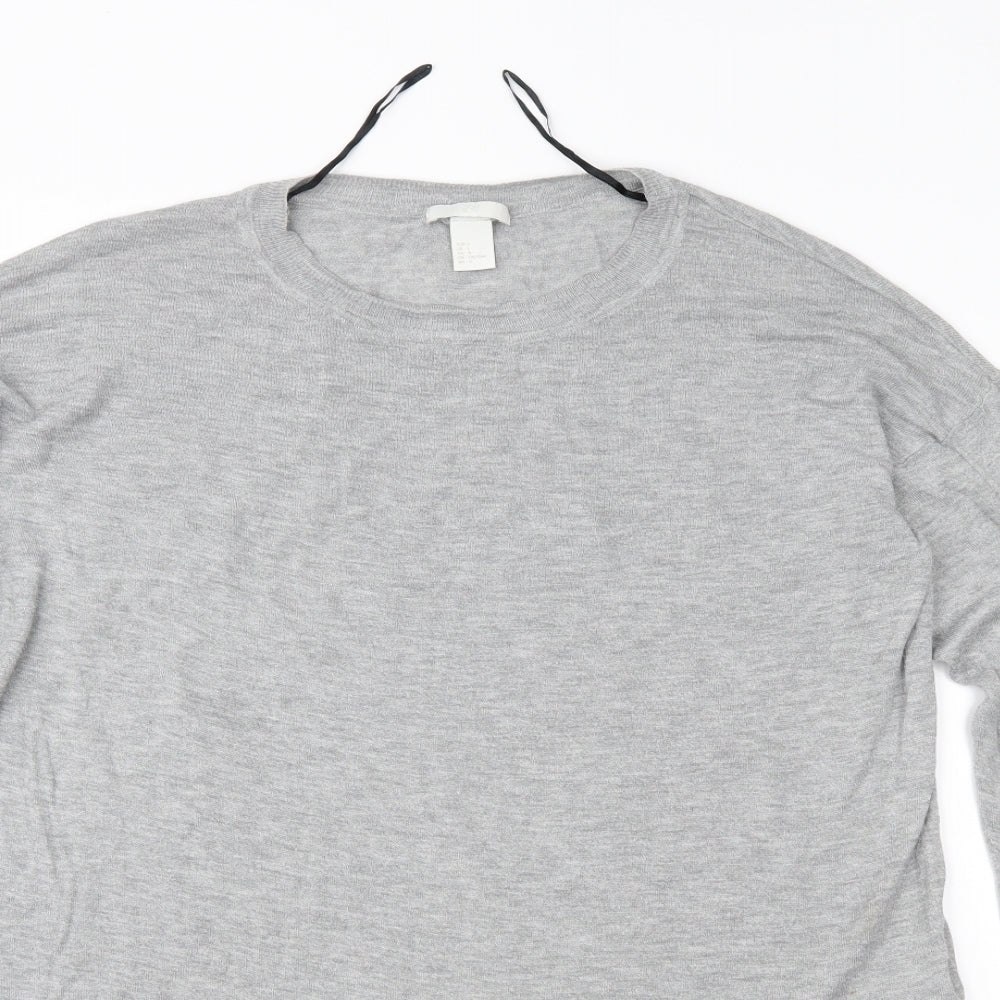 H&M Womens Grey   Pullover Jumper Size L
