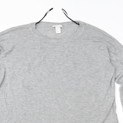 H&M Womens Grey   Pullover Jumper Size L
