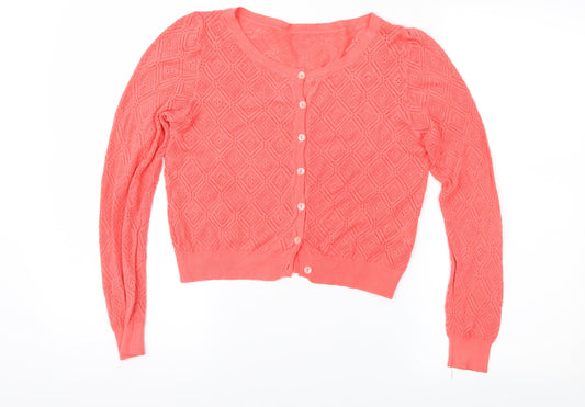Preworn Womens Pink   Cardigan Jumper Size M