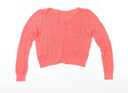 Preworn Womens Pink   Cardigan Jumper Size M