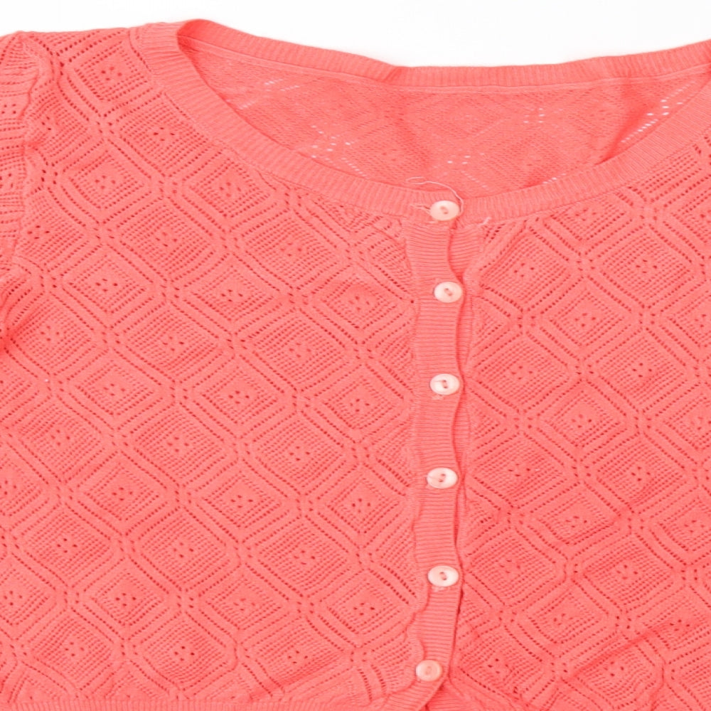 Preworn Womens Pink   Cardigan Jumper Size M