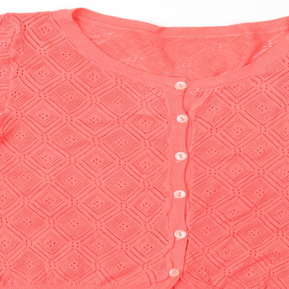 Preworn Womens Pink   Cardigan Jumper Size M
