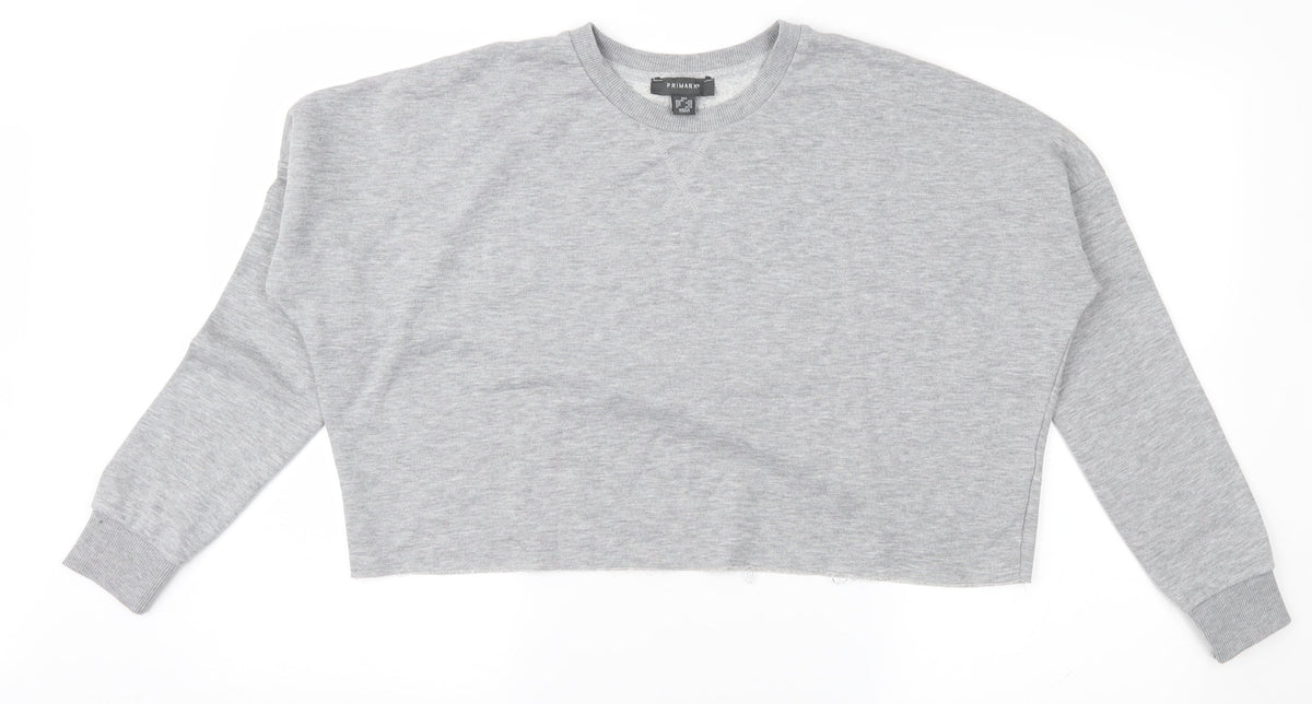 Additional front view of Atmosphere women’s grey pullover sweatshirt size 2xs