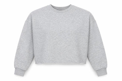 Front view of Atmosphere women’s grey pullover sweatshirt size 2xs