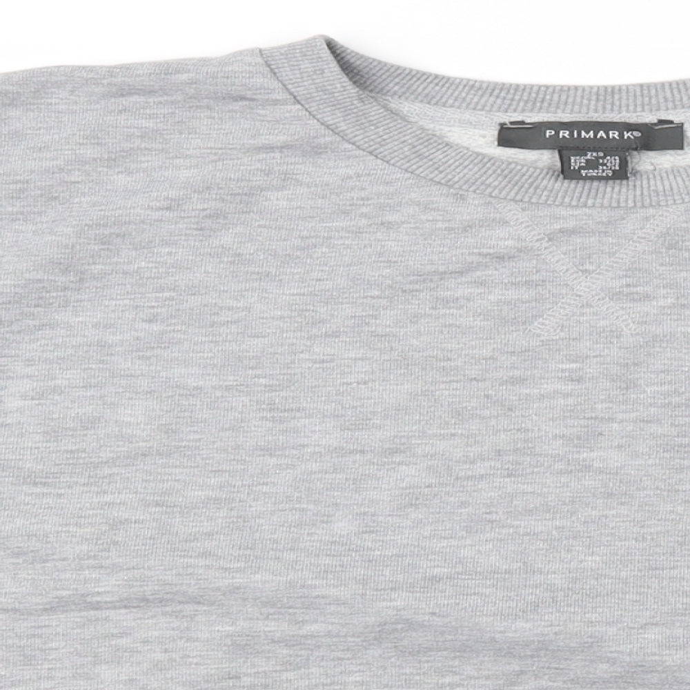 Close-up detail of Atmosphere women’s grey pullover sweatshirt size 2xs