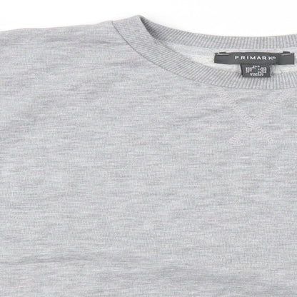 Close-up detail of Atmosphere women’s grey pullover sweatshirt size 2xs