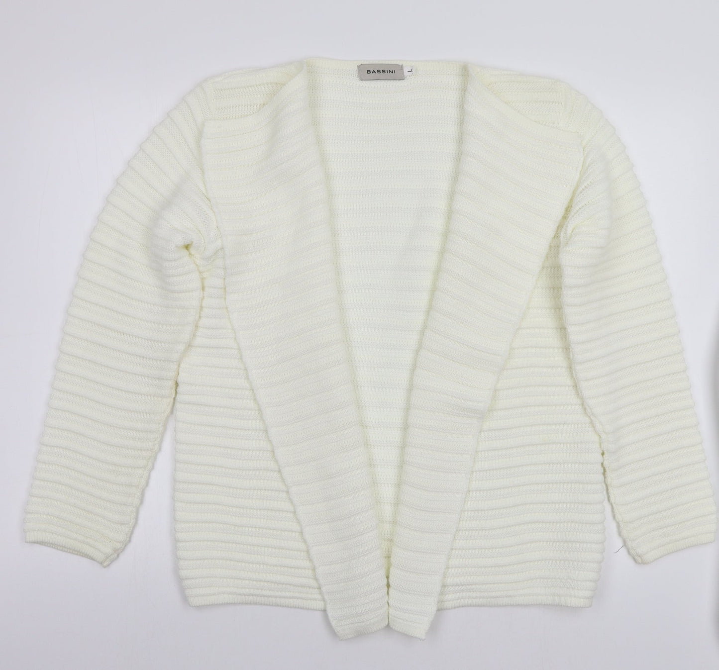 BASSINI Womens White   Cardigan Jumper Size L