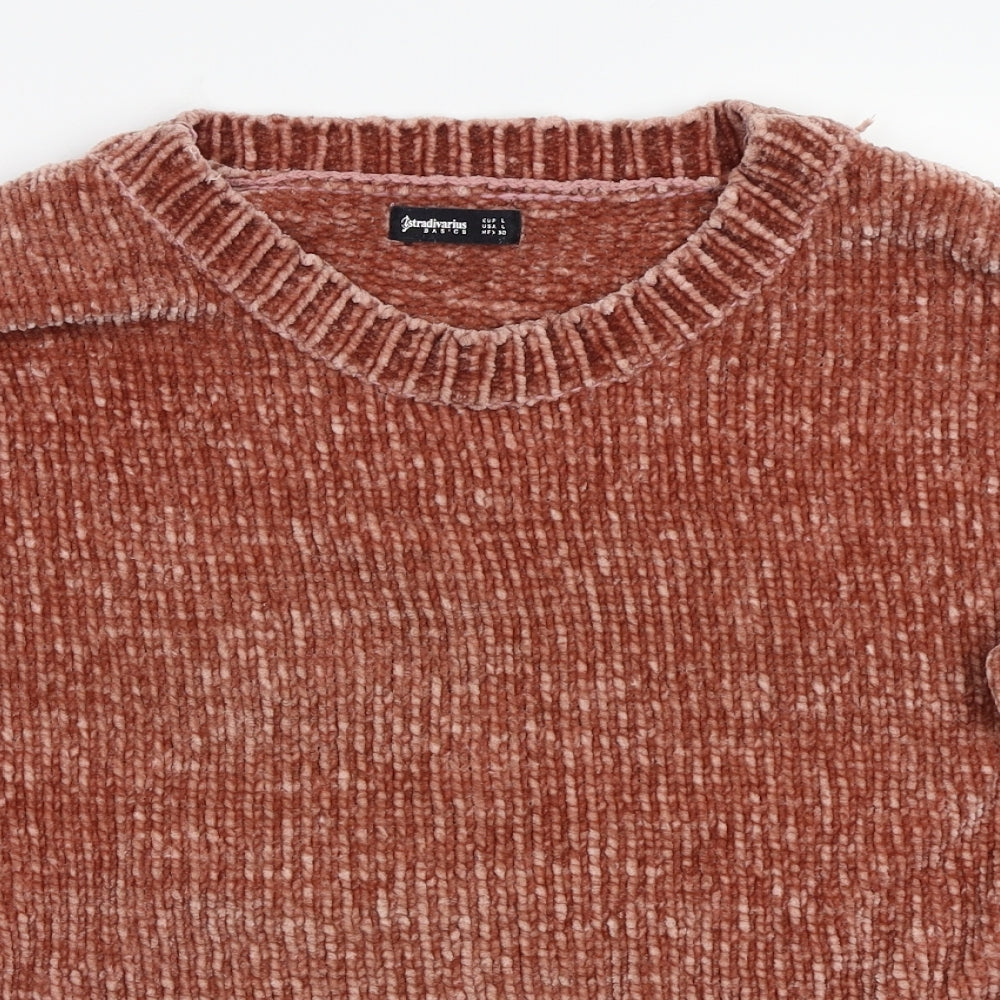 Stradivarius Womens Pink   Pullover Jumper Size L