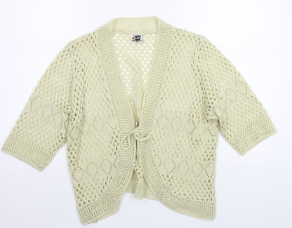 Knitt Womens Beige   Cardigan Jumper Size M
