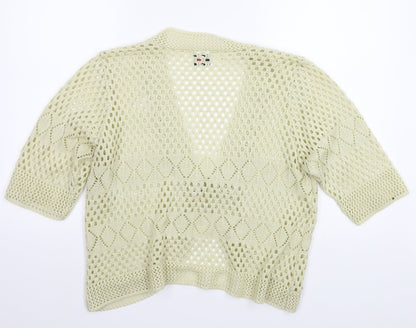 Knitt Womens Beige   Cardigan Jumper Size M