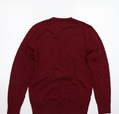 Saba Mens Red   Pullover Jumper Size S