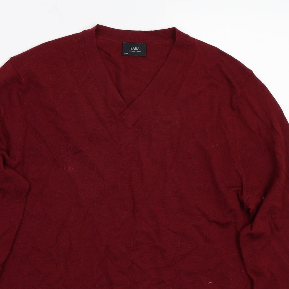 Saba Mens Red   Pullover Jumper Size S
