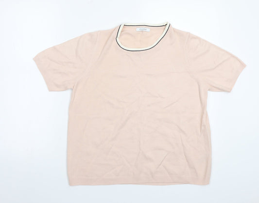 Womens UK Size 14 Marks and Spencer Pink Basic T-Shirt