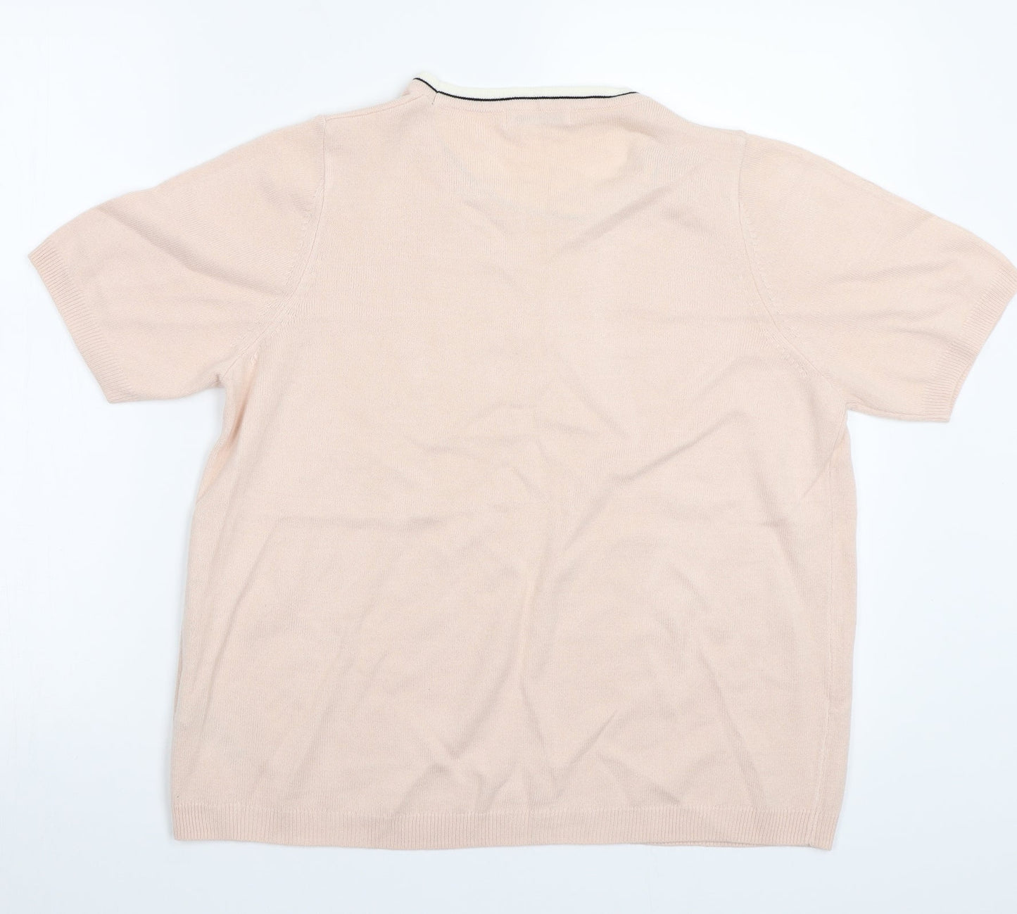 Womens UK Size 14 Marks and Spencer Pink Basic T-Shirt