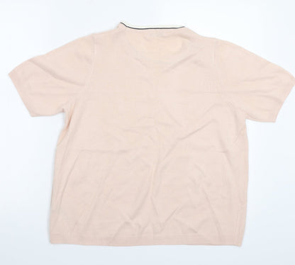 Womens UK Size 14 Marks and Spencer Pink Basic T-Shirt