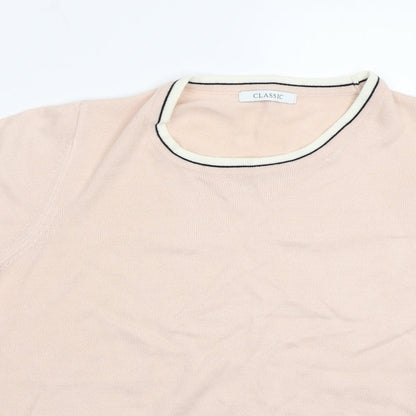 Womens UK Size 14 Marks and Spencer Pink Basic T-Shirt