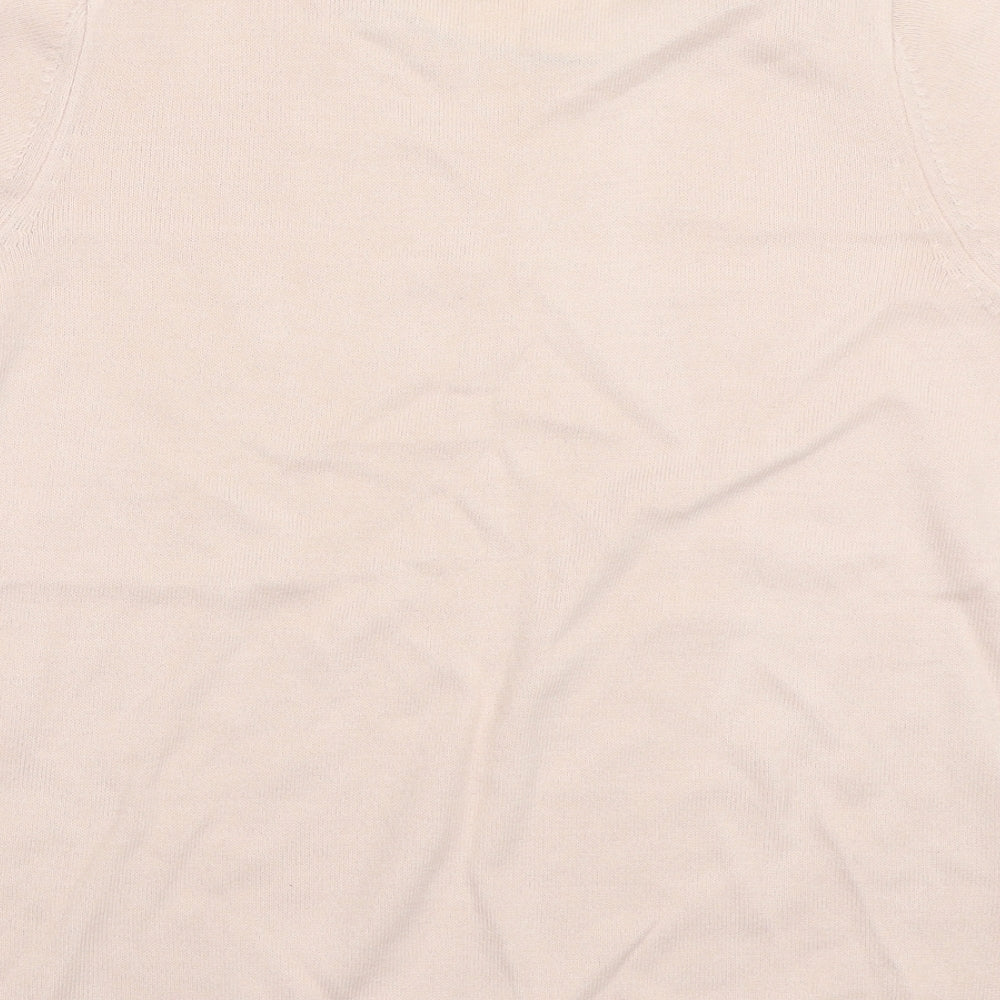 Womens UK Size 14 Marks and Spencer Pink Basic T-Shirt