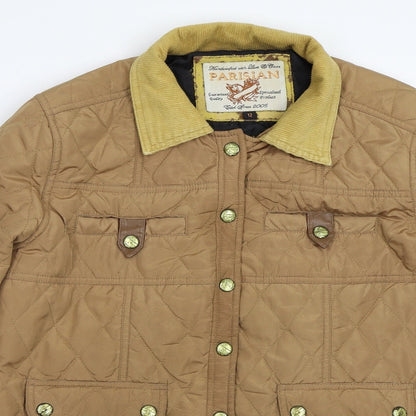PARISIAN SIGNATURE Womens Brown   Jacket Coat Size 12