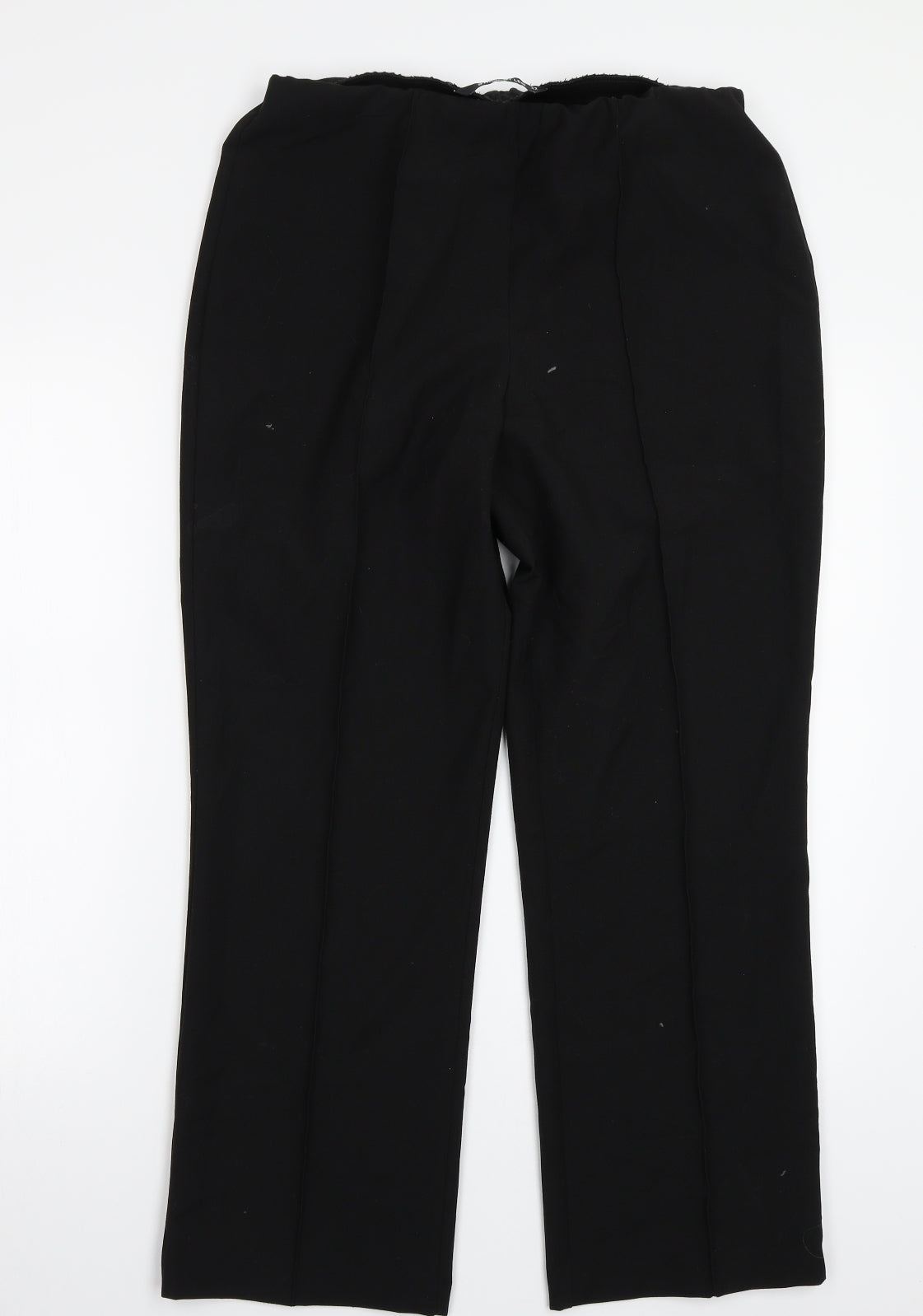 Womens UK Size 12 Preworn Regular Fit  Black Trousers