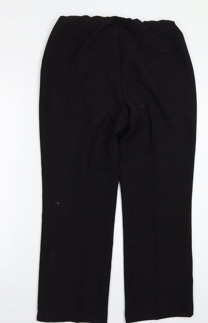 Womens UK Size 12 Preworn Regular Fit  Black Trousers
