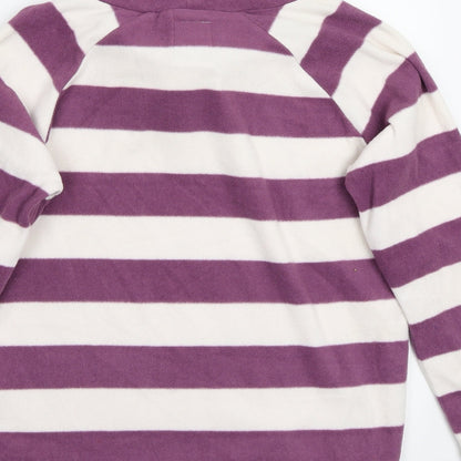 Store Twenty One Womens White Striped Pullover Jumper Size 10