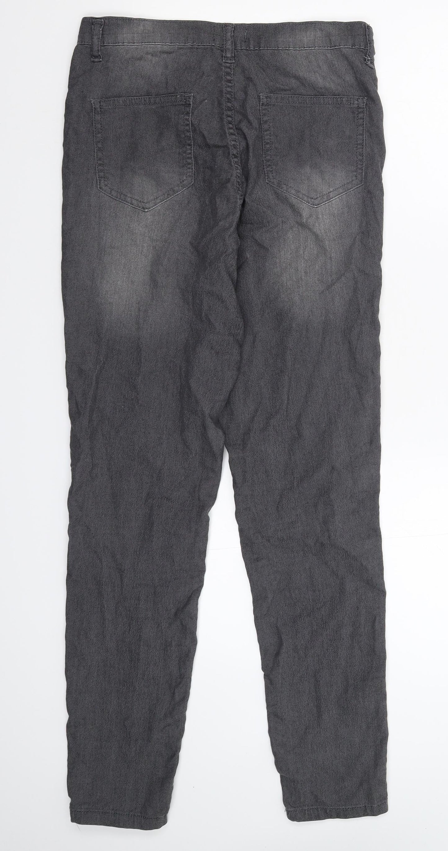 PRETTYLITTLETHING Womens Grey  Denim Jegging Jeans Size 10 L27 in