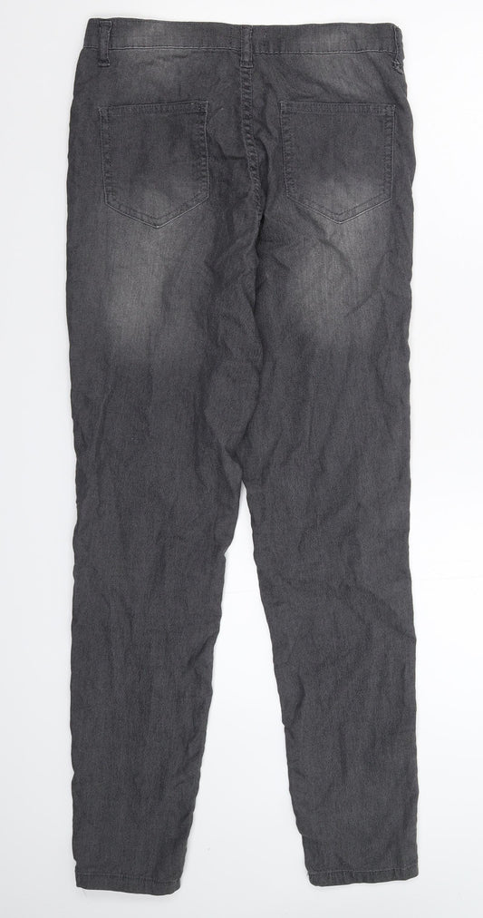 PRETTYLITTLETHING Womens Grey  Denim Jegging Jeans Size 10 L27 in