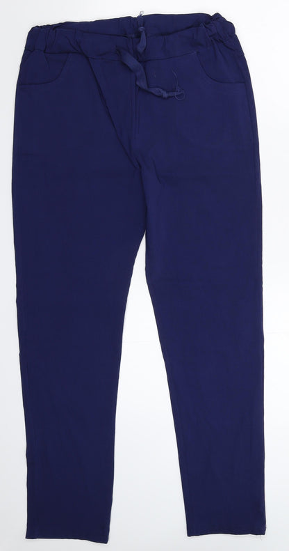 Womens UK Size 34 in Preworn Slim Fit  Blue Trousers