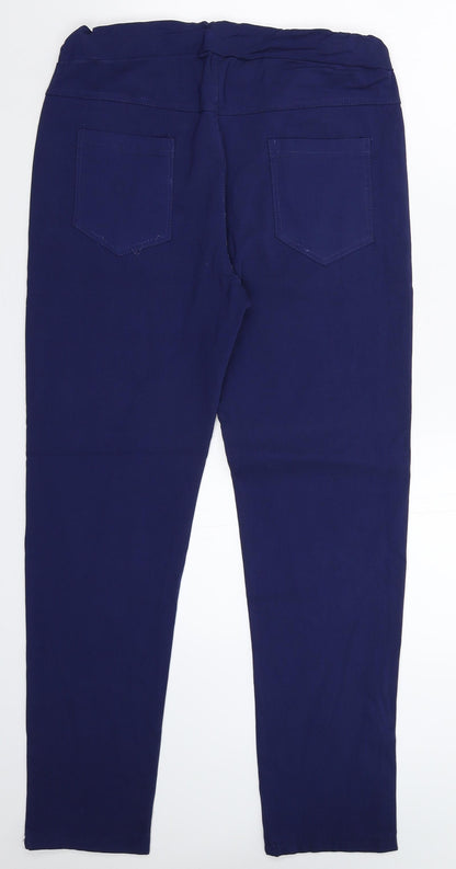 Womens UK Size 34 in Preworn Slim Fit  Blue Trousers