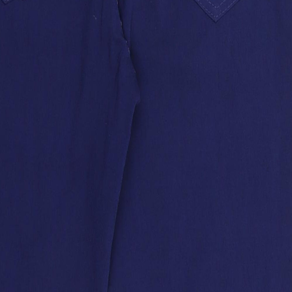 Womens UK Size 34 in Preworn Slim Fit  Blue Trousers