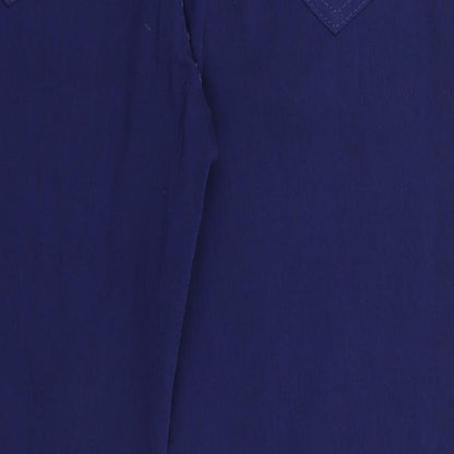 Womens UK Size 34 in Preworn Slim Fit  Blue Trousers