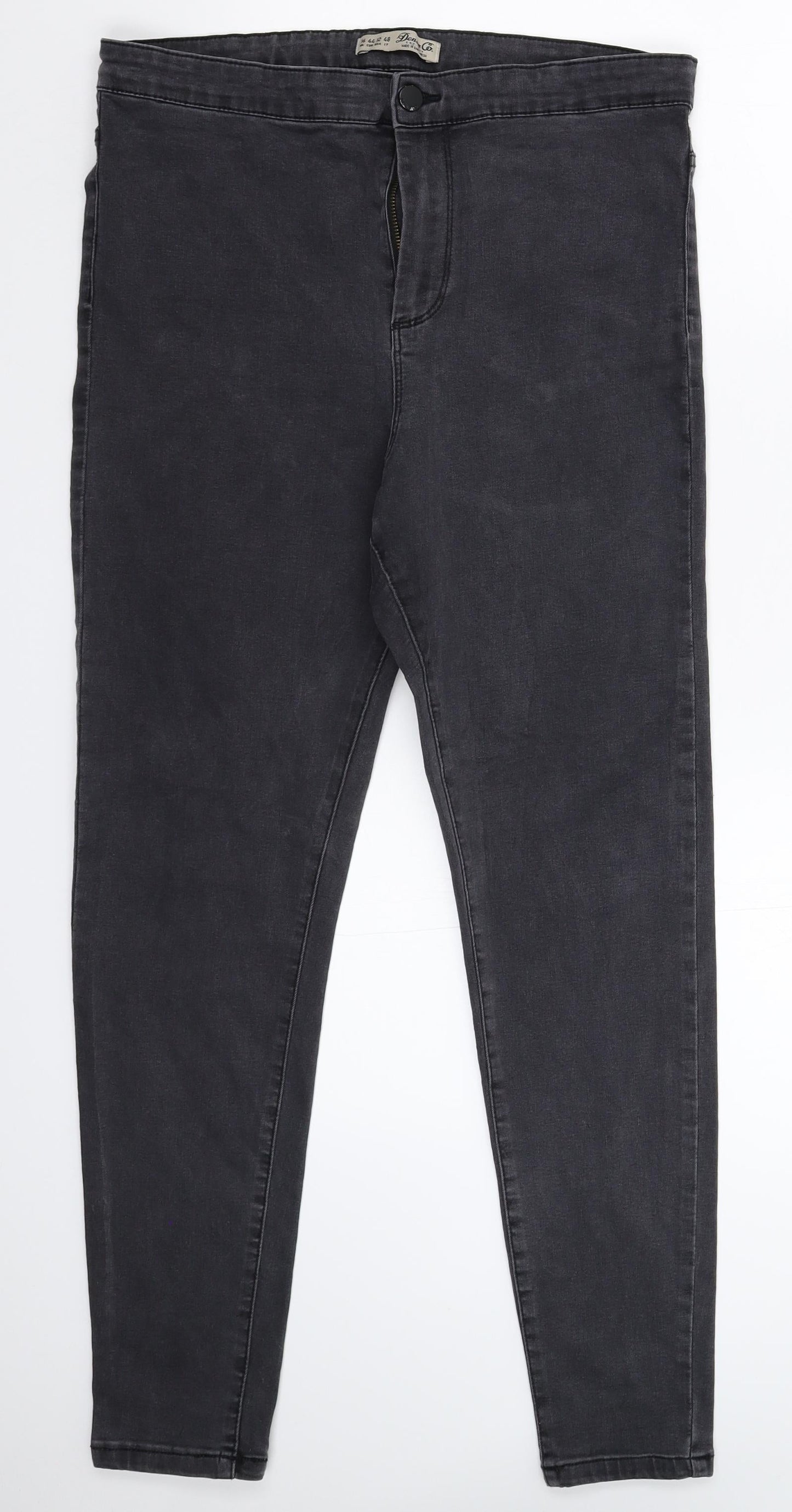 Denim & Co. Womens Grey  Denim Jegging Jeans Size 16 L27 in