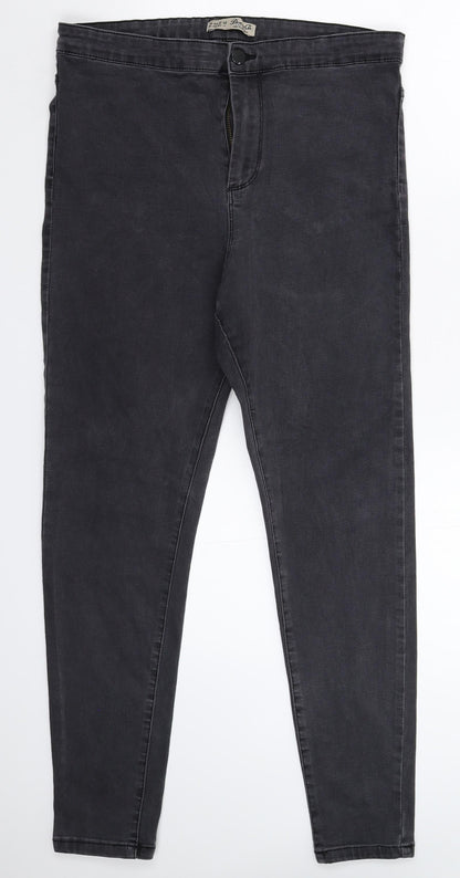 Denim & Co. Womens Grey  Denim Jegging Jeans Size 16 L27 in