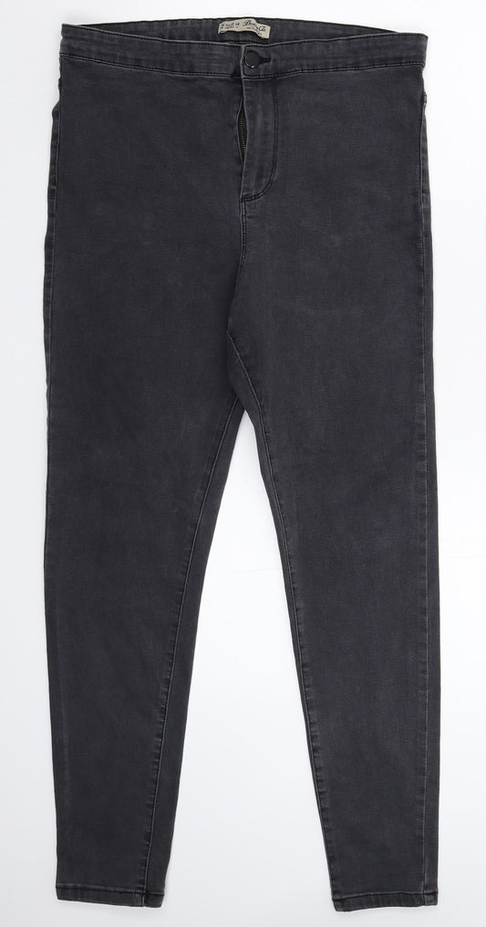 Denim & Co. Womens Grey  Denim Jegging Jeans Size 16 L27 in
