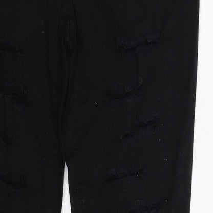 Melrose Womens Black  Denim Skinny Jeans Size 10 L32 in