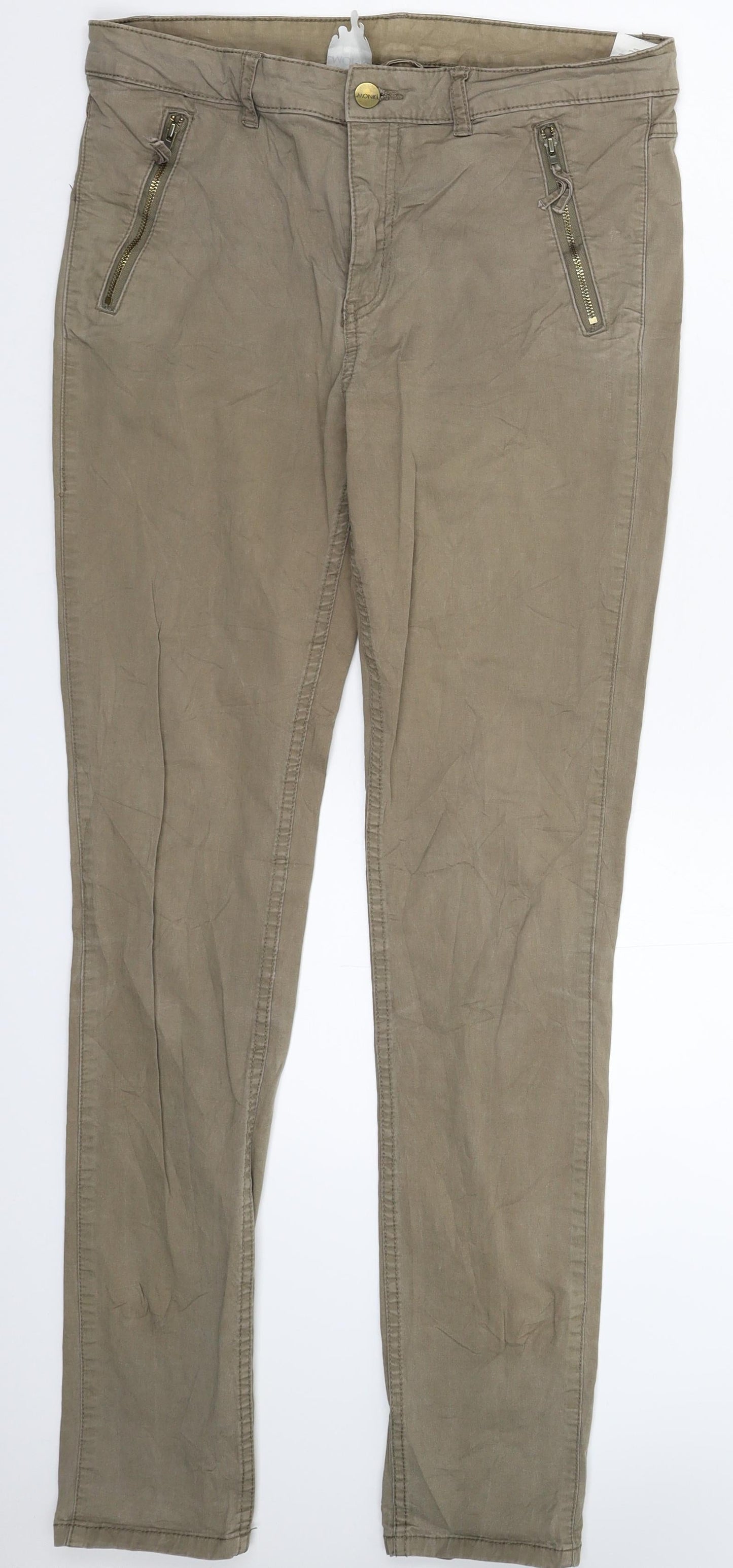 Womens UK Size 32 in Monki Extra-Slim Fit  Grey Trousers
