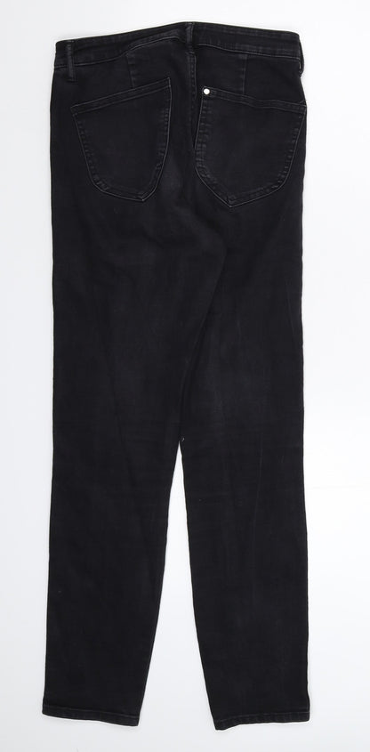 H&M Womens Black  Denim Skinny Jeans Size 26 in L28 in