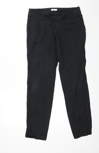 Womens UK Size 33 in Promod Regular Fit  Black Trousers