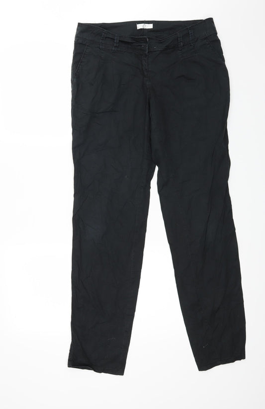 Womens UK Size 33 in Promod Regular Fit  Black Trousers