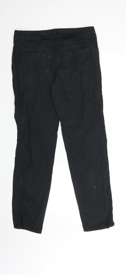 Womens UK Size 33 in Promod Regular Fit  Black Trousers