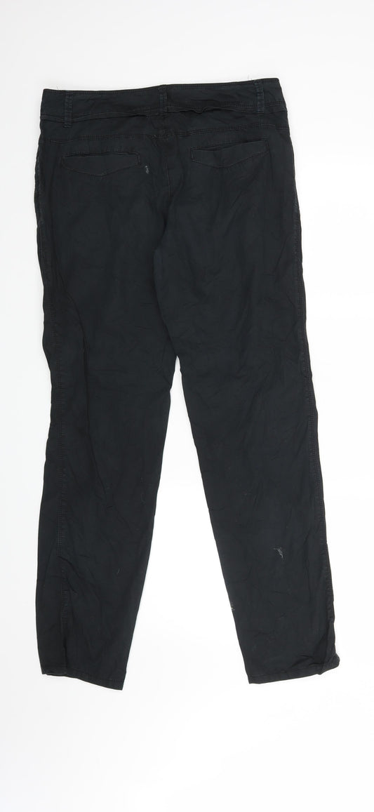 Womens UK Size 33 in Promod Regular Fit  Black Trousers