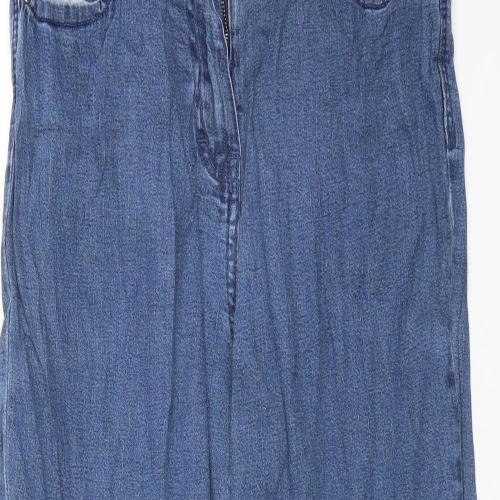 Being casual Womens Blue  Denim Straight Jeans Size 14 L25 in