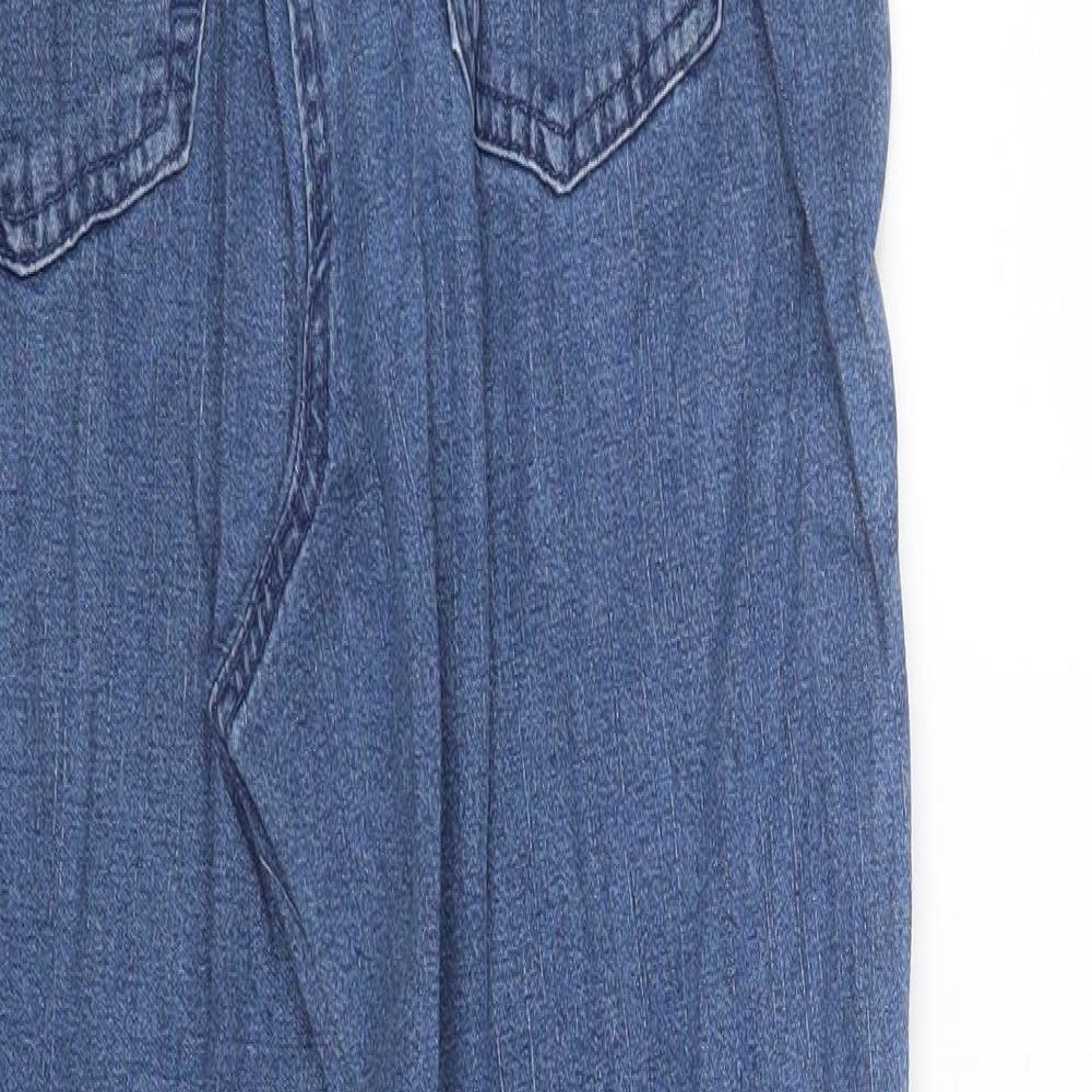 Being casual Womens Blue  Denim Straight Jeans Size 14 L25 in